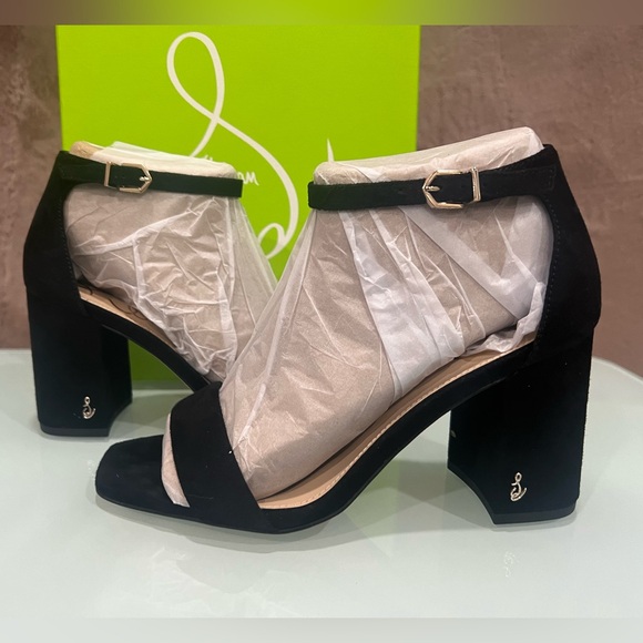 NIB Sam Edelman black size 6.5 Daniella Suede heel - Picture 4 of 5